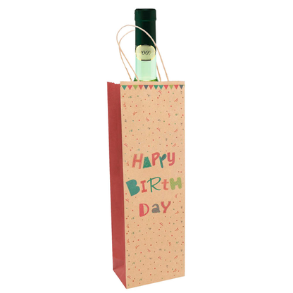 Artikelbild für Idena Geschenktüte für Flaschen Geburstag Motiv 10,0 x 39,0 cm, 1 St., Artikelnummer 677276