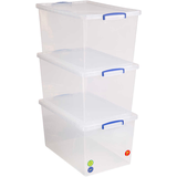 Artikelbild 1 für Really Useful Box Aufbewahrungsboxen 3x 83,0 l transparent 44,0 x 69,5 x 36,8 cm, 3 St., Artikelnummer 751986