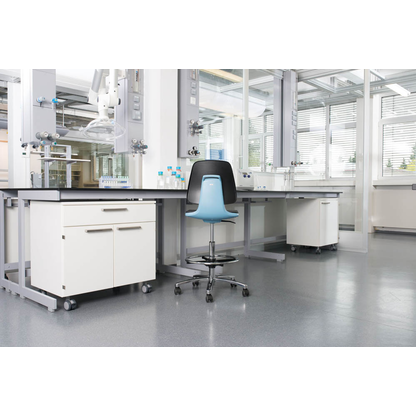 Artikelbild 8 für bimos Arbeitsdrehstuhl Labsit blau, schwarz Kunstleder, Artikelnummer 470928