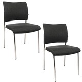 Artikelbild 1 für Topstar Besucherstühle Visit 10 NV190 G22 anthrazit Stoff, 2 St., Artikelnummer 618189