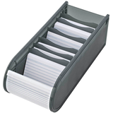 Artikelbild 1 für WEDO Karteikasten DIN A8 für 500 Karteikarten grau mit Deckel, Artikelnummer 814766