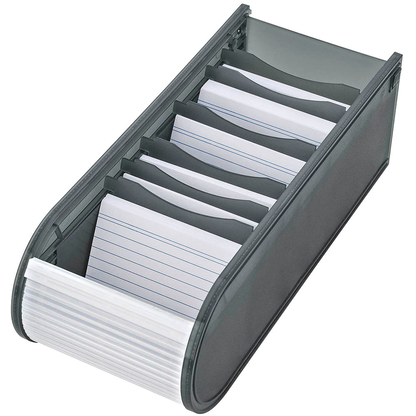 Artikelbild für WEDO Karteikasten DIN A8 für 500 Karteikarten grau mit Deckel, Artikelnummer 814766