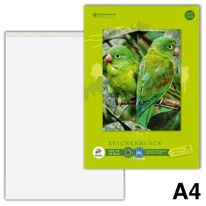 Artikelbild für Edition Dürer Zeichenblock green DIN A4 100 g/qm, 18 Blatt, 1 Block, Artikelnummer 421519