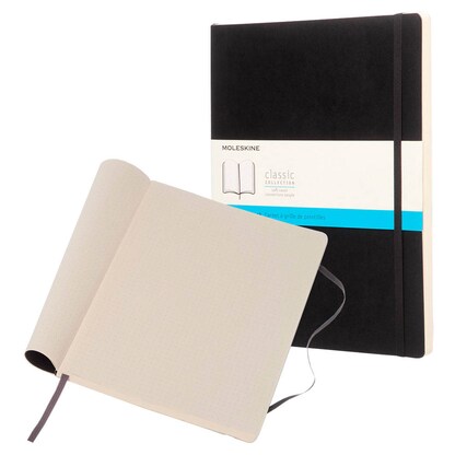 Artikelbild für MOLESKINE Notizbuch Classic Collection flexibler Einband ca. DIN A4 punktkariert, schwarz Softcover 192 Seiten, 1 St., Artikelnummer 512451