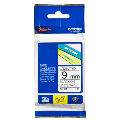 Artikelbild 3 für brother Schriftband TZe-221 TZE221, 9 mm, schwarz auf weiß, 1 St., Artikelnummer 653139