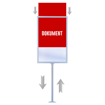 Artikelbild 3 für LMG Infoständer silber DIN A1 2 Fächer 55,0 cm 156,0 - 240,0 cm, 1 St., Artikelnummer 271983