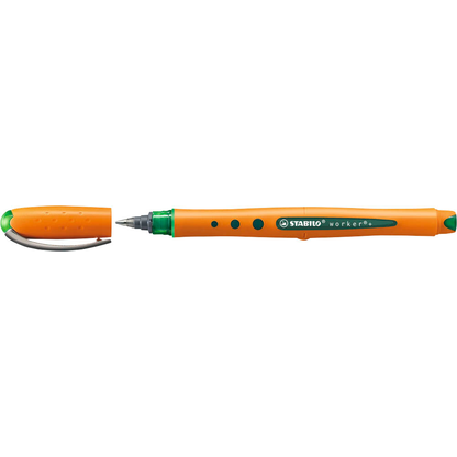 Artikelbild für STABILO worker®+ Tintenroller orange 0,5 mm, Schreibfarbe: grün, 1 St., Artikelnummer 625145