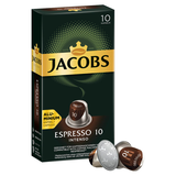 Artikelbild 1 für JACOBS ESPRESSO INTENSO Kaffeekapseln, Arabica- und Robustabohnen kräftig, 10 Stück, Artikelnummer 340972