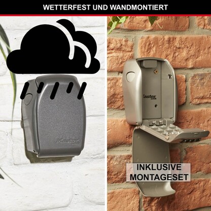 Artikelbild 3 für Master Lock® 5415EURD Schlüsseltresor silber, Zahlenschloss, 10,5 x 4,6 x 13,2 cm, 1 St., Artikelnummer 727554