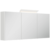 Artikelbild 1 für POSSEIK Spiegel mit Beleuchtung 140 weiß glanz 140,0 x 17,0 x 62,0 cm, Artikelnummer 668289