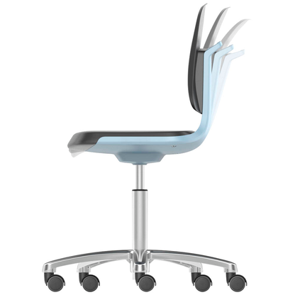 Artikelbild 2 für bimos Arbeitsdrehstuhl Labsit blau, schwarz Kunstleder, Artikelnummer 470296