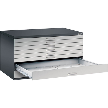 Artikelbild für CP 7200 Planschrank schwarzgrau, weißaluminium 8 Schubladen 135,0 x 96,0 x 76,0 cm, 1 St., Artikelnummer 682789