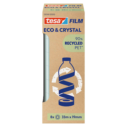 Artikelbild 3 für tesa ECO & CRYSTAL Klebefilm transparent 19,0 mm x 33,0 m 8 Rollen, Artikelnummer 176857