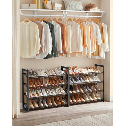 Artikelbild 4 für SONGMICS Schuhregal schwarz 92,5 x 30,7 x 163,5 cm, 1 St., Artikelnummer 262008