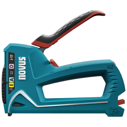 Artikelbild 2 für novus Handtacker J-17 türkis, weiß, 1 St., Artikelnummer 611604