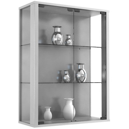 Artikelbild für VCM my home Udina Hängevitrine silber 2 Fachböden, Artikelnummer 780888