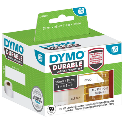 Artikelbild 2 für DYMO Etikettenrollen für Etikettendrucker 1933081 weiß, 25,0 x 89,0 mm, 2 x 350 Etiketten, Artikelnummer 288884