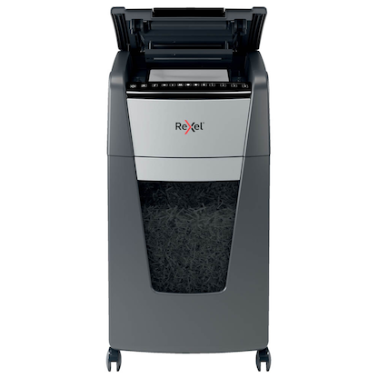 Artikelbild 15 für Rexel Optimum AutoFeed+ 300M Aktenvernichter mit Partikelschnitt P-5, 2 x 15 mm, bis 300 Blatt, schwarz, Artikelnummer 267561