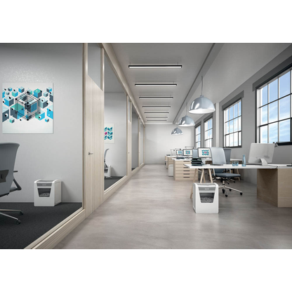 Artikelbild 8 für LEITZ IQ Office Aktenvernichter mit Partikelschnitt P-5, 2 x 15 mm, bis 10 Blatt, weiß, Artikelnummer 634530