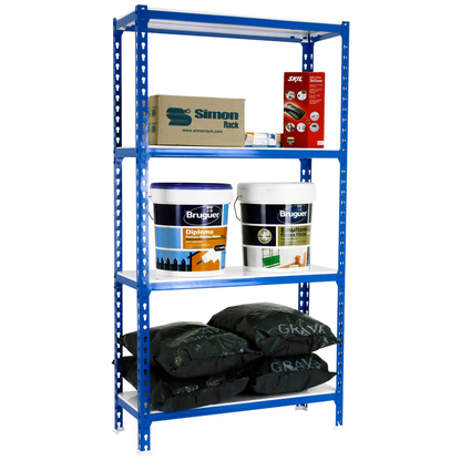 Artikelbild 3 für Simonrack Schwerlastregal SIMONCLICK MEGAPLUS 4 8425437076787 blau, weiß 120,0 x 50,0 x 150,0 cm, Artikelnummer 977722