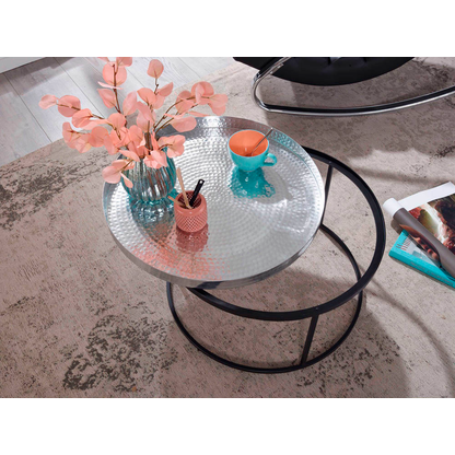 Artikelbild 8 für WOHNLING Couchtisch rund Aluminium silber 62,0 x 62,0 x 36,0 cm, 1 St., Artikelnummer 166609