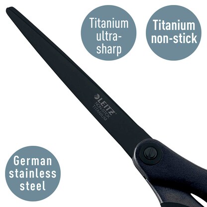 Artikelbild 5 für LEITZ Antihaftschere Titanium schwarz 18,0 cm, Artikelnummer 433179