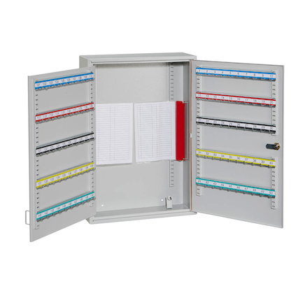 Artikelbild 4 für ISS Regensburg Schlüsselkasten lichtgrau mit 150 Haken, Zylinderschloss, 38,0 x 14,0 x 55,0 cm, 1 St., Artikelnummer 666487