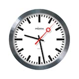 Artikelbild 1 für PEWETA Wanduhr Bahnhof weiß silber Aluminium, Ø 30,0 cm, Artikelnummer 157228