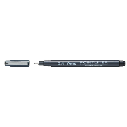 Artikelbild 7 für Pentel Pointliner Fineliner-Set schwarz, 1 Set, Artikelnummer 173007