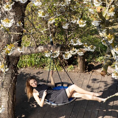 Artikelbild 4 für relaxdays Nestschaukel violett 80,0 cm, Artikelnummer 445482