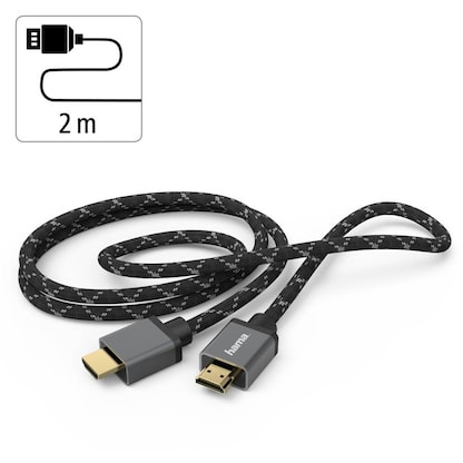 Artikelbild für hama Ultra High Speed HDMI Kabel 2,0 m schwarz, grau, 1 St., Artikelnummer 660094