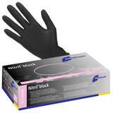 Artikelbild 1 für Meditrade® unisex Einmalhandschuhe Nitril® black schwarz Größe XL, 100 St., Artikelnummer 242809