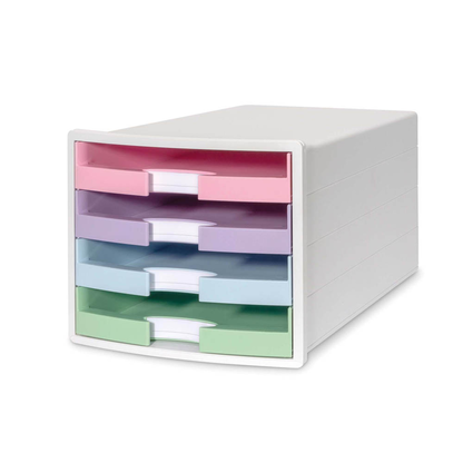 Artikelbild 4 für HAN Schubladenbox IMPULS rosa, lila, blau, grün 1013-129D, DIN A4 mit 4 Schubladen, 1 St., Artikelnummer 372229