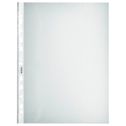 Artikelbild 2 für herlitz Prospekthüllen DIN A4 transparent genarbt 0,08 mm, 100 St., Artikelnummer 574048