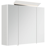 Artikelbild 1 für POSSEIK Spiegel mit Beleuchtung 80 weiß glanz 80,0 x 17,0 x 62,0 cm, Artikelnummer 668192