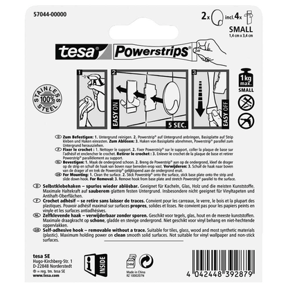 Artikelbild 4 für tesa Rund Small Klebehaken für max. 1,0 kg, 1,4 x 3,4 cm, 2 St., Artikelnummer 738959