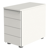 Artikelbild 1 für Kerkmann Form 1 Standcontainer weiß 4 Auszüge ohne-Muldengriff weiß 42,0 x 80,0 x 72,0 - 76,0 cm, Artikelnummer 795902