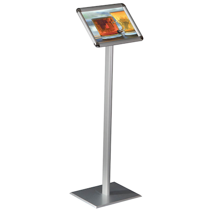 Artikelbild 2 für update displays Infoständer silber DIN A4 25,0 x 30,0 x 96,4 - 100,0 cm, 1 St., Artikelnummer 316673