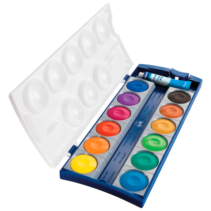 Artikelbild 6 für Pelikan K12 blau Wasserfarbkasten 12 Farben, Artikelnummer 746487