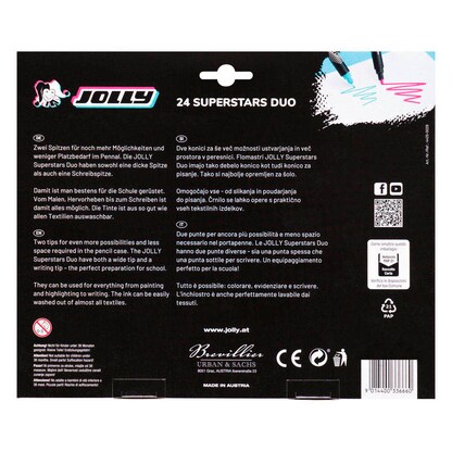 Artikelbild 2 für JOLLY Next Superstars Duo Filzstifte farbsortiert, 24 St., Artikelnummer 225827