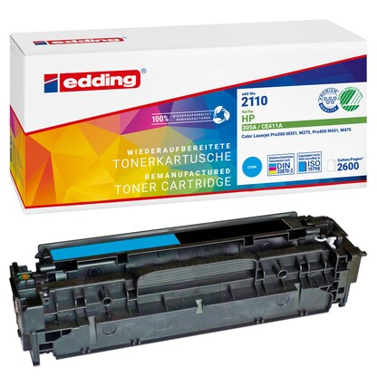 Artikelbild für edding EDD-2110 cyan Toner kompatibel zu HP 305A (CE411A), Artikelnummer 284385