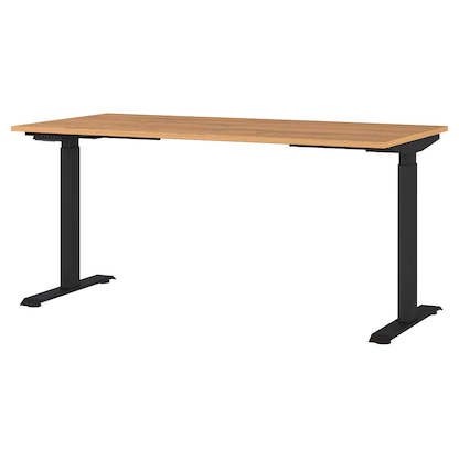 Artikelbild für GERMANIA Agenda Home höhenverstellbarer Schreibtisch grandson-eiche rechteckig, T-Fuß-Gestell schwarz 160,0 x 80,0 cm, Artikelnummer 385282