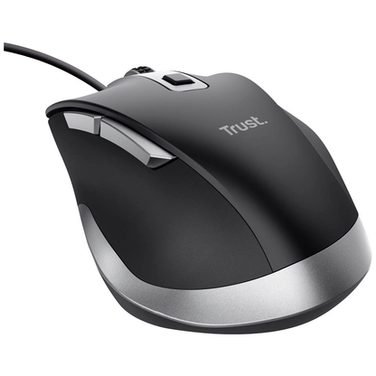 Artikelbild für Trust Fyda Comfort Eco Maus ergonomisch kabelgebunden schwarz, silber, Artikelnummer 975393