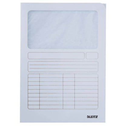 Artikelbild für LEITZ Dokumententaschen 3950 DIN A4 weiß glatt, 100 St., Artikelnummer 651450