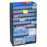 Artikelbild 1 für Allit VarioPlus Kleinteilemagazin schwarz, blau 30,0 x 13,5 x 52,5 cm, 1 St., Artikelnummer 837380