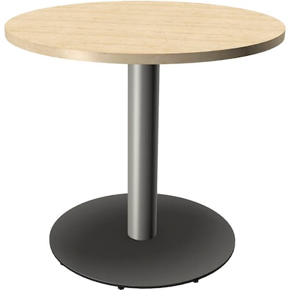 Artikelbild für fm Konferenztisch Sidney königsahorn rund, Säulenfuß silber, 80,0 x 80,0 x 70,0 - 113,5 cm, Artikelnummer 268257