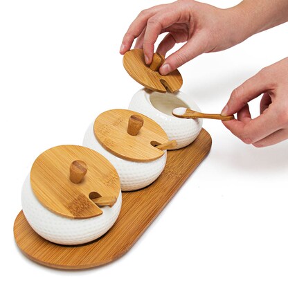 Artikelbild 7 für relaxdays Vorratsdosen-Set JIAO weiß, 1 Set, Artikelnummer 562597