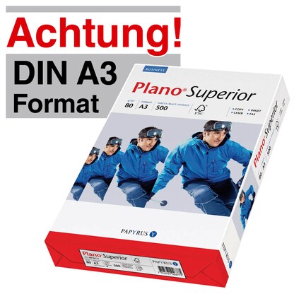 Artikelbild für Plano® Kopierpapier Superior DIN A3 80 g/qm 500 Blatt, Artikelnummer 215715