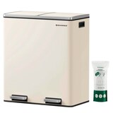 Artikelbild 1 für SONGMICS Mülltrenner 2x 30,0 l cremeweiß, 1 St., Artikelnummer 260978