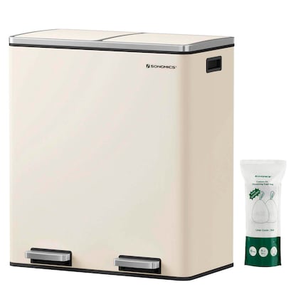 Artikelbild für SONGMICS Mülltrenner 2x 30,0 l cremeweiß, 1 St., Artikelnummer 260978